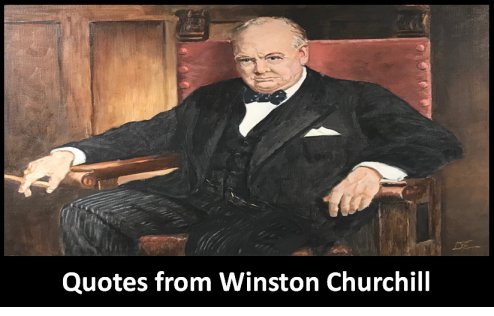 Quotes and sayings from Winston Churchill